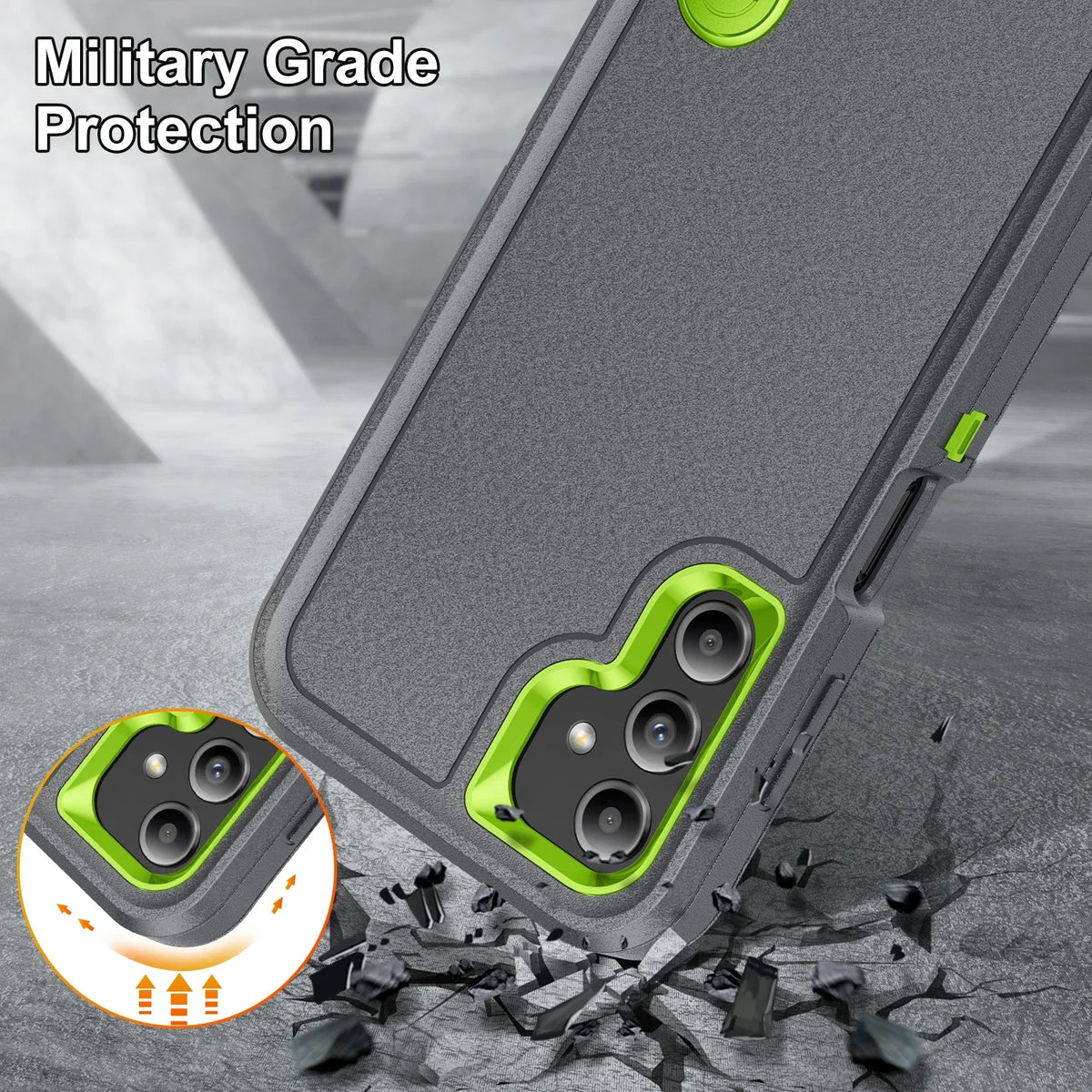 Anti-Shock Protective Phone Case for Samsung Galaxy S23 FE S24 S25 S26 Ultra S22 Plus A17 A56 A36 A16 A06 A15 A54 Holder Cover