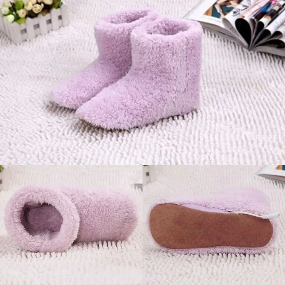 Gift Comfortable Washable USB Charging Electric Heated Shoes Warm Foot Winter Warming Slipper Foot Warmer Shoes