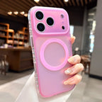 Luxury Laser Aurora Gradient For Magsafe Phone Case For iPhone 18 15 16 17 Pro Max Magnetic Wireless Charging Hard Bumper Cover