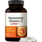 Liposomal Vitamin C 2000mg High Absorption Fat-Soluble 240 Capsules 60 Servings Non-GMO Gluten Free