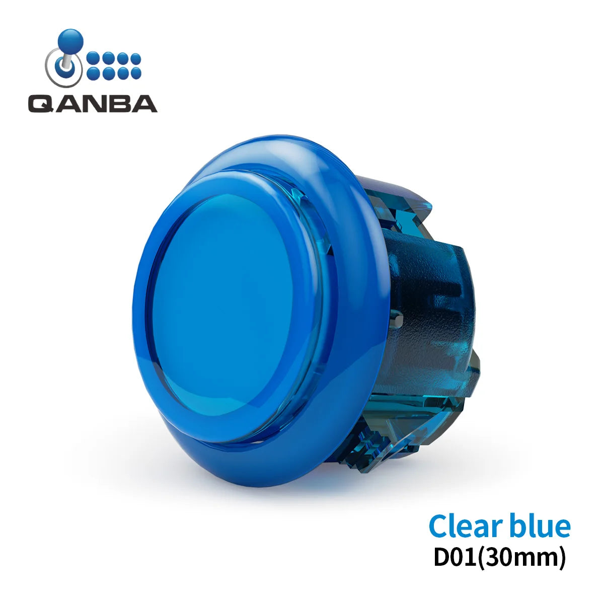 Qanba Gravity KS Mechanical Shafts Silent Pushbutton 24mm/30mm Arcade Button Snap-in (Boxed)
