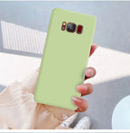 Liquid Silicone Soft Cases For Samsung Galaxy S8 S9 S10 S20 S21 FE S22 S23 Plus Fundas For Samsung Note 8 9 10 20 Plus Cover