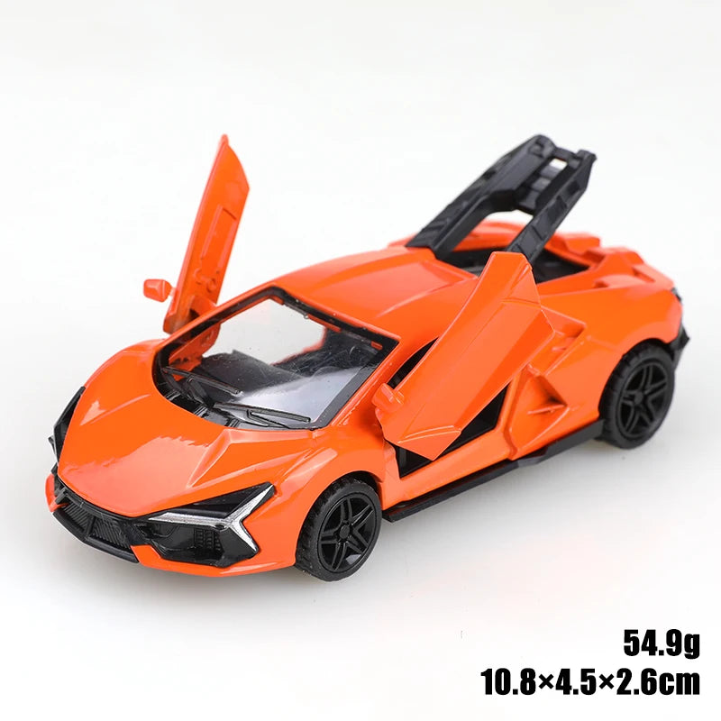 1:43 scale replica of the SVJ pullback alloy car model, children's toy, die-cast metal, pullback function.
