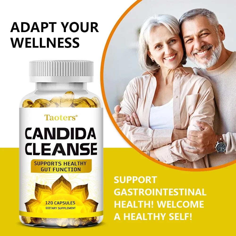 Candida Cleanse - Liver Cleansing, Detoxifying, Supports Intestinal Health, Cleansing Colon, Boosting Energy, 120 Capsules