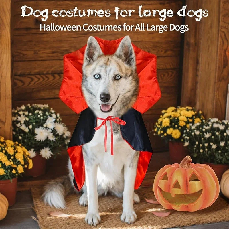 Halloween Dog Costumes Vampire Cape, Pet Cats Cosplay Costume Funny Clothes Cloak, Dog Mantle Apparel for Halloween Party