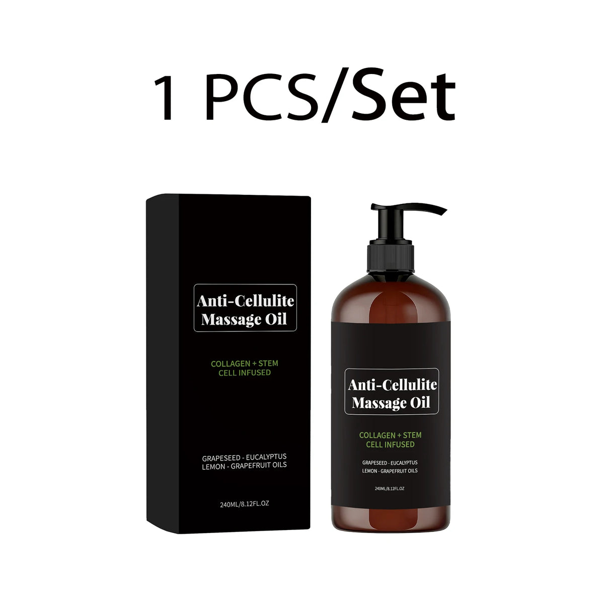 Anti-cellulite Body Massage Oil Natural Plant Essential OilRelaxing Soothing Moisturizing Skin Care Lightweight Non Greasy 240ml