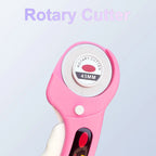 45mm Pink Patchwork Rotary Cutter - Color Sewing Clip - Color Sewing Pen, suitable for DIY crafts, fabrics, leather and quilting