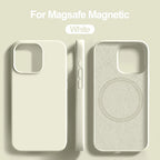 Luxury For Magsafe Wireless Charge Case For Apple iPhone 15 14 13 11 16 17 Pro Max 17 Air Plus Liquid Silicone Shockproof Cover