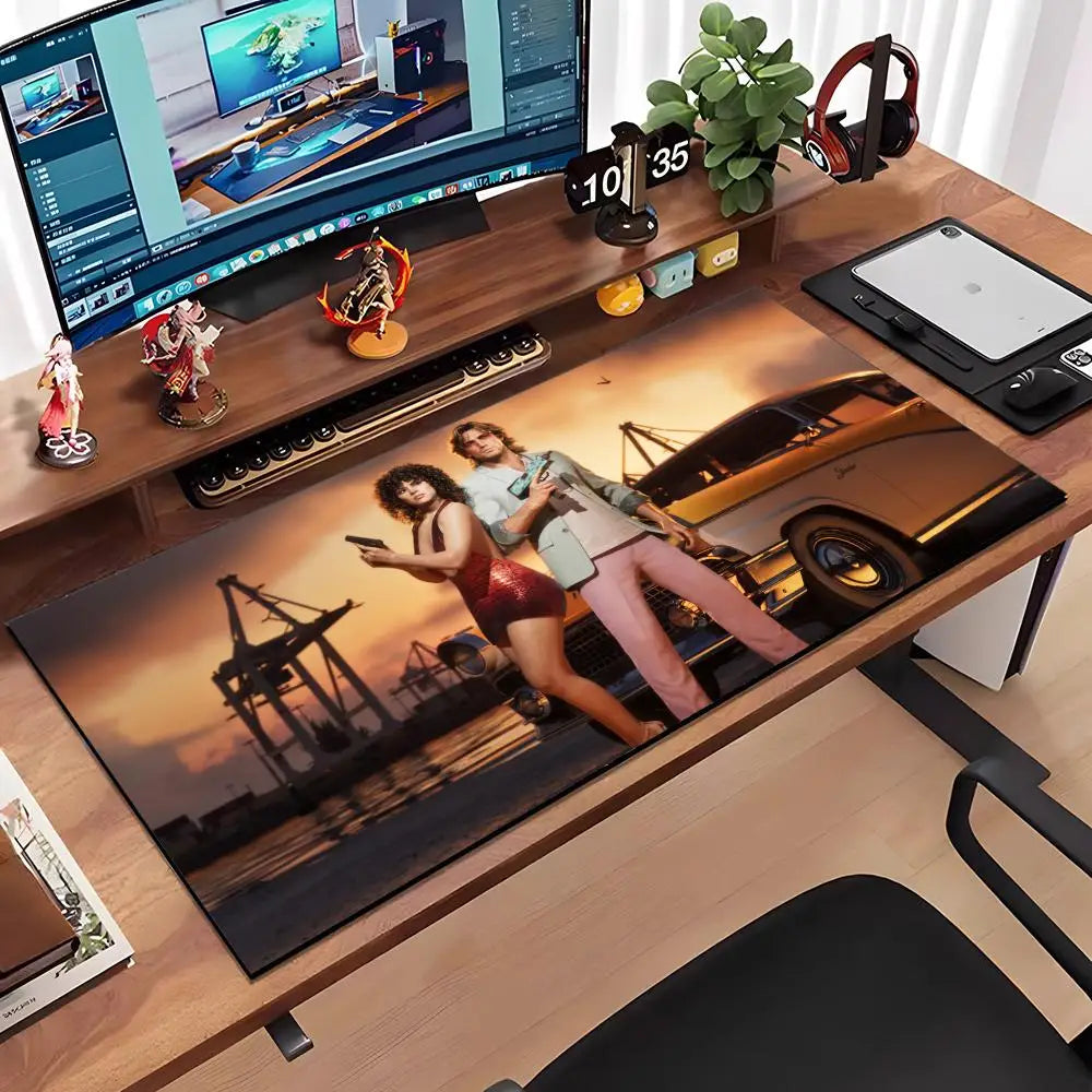 Game G-gta 6 Mouse Pad Large Anti-Slip Rubber Gaming MousePad Durable Desk Pad Thick Seam Edge Suitable For Office And Gaming