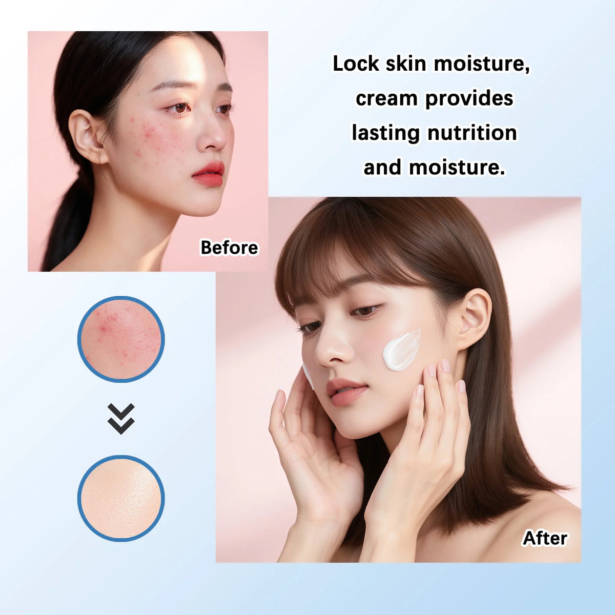 Hyaluronic Acid 9 Cream Complex Vitamin B5 Brightening Whitening Repair Face Soothes Irritation Lightweight Fast-Absorbing Care
