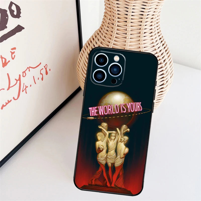 Scarface The World Is Yours Case For iPhone 16 15 Pro 12 13 Mini 11 14 Pro Max XS X XR Plus Back Cover