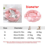 Round Dog Bed Winter Warm Cat Bed Plush Basket for Dog Washable Pet Bed for Small Medium Large Dog Sofa Cat