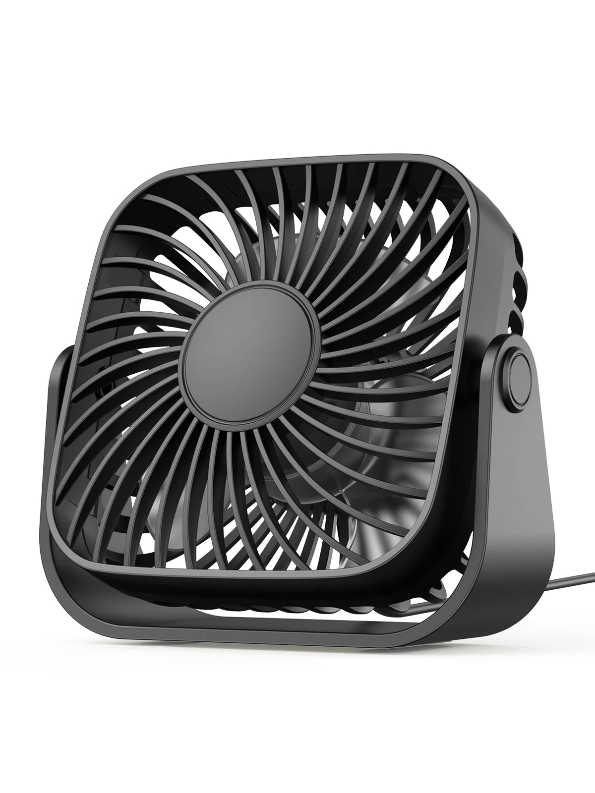 TOPK 4" Portable USB Mini Fan – 3 Speeds, 360° Adjustable, Ultra Quiet