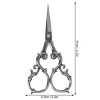 Portable Stainless Steel Retro Scissors Gourd Shape 4.3 Inch Embroidery Scissors Sewing Scissors Needlework Art