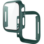 Tempered Glass+Cover For Apple Watch 11 10 9 8 7 46mm 42mm PC Bumper Screen Protector Case iWatch Series 7 6 5 4 SE3 44 40 45mm