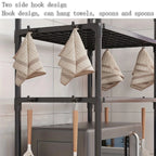 Kitchen Countertop Microwave Storage Rack, Multi-Layer Seasoning Storage Rack, Used For Storing Countertop Kitchen Utensils