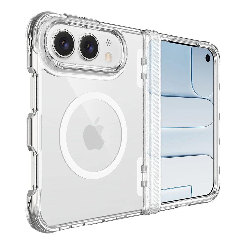 High Clear Magnetic Phone Case For iPhone Duo IPhone Duo 18 Ultra For Magsafe Wireless Charging Folding Bumper Hinge Cover