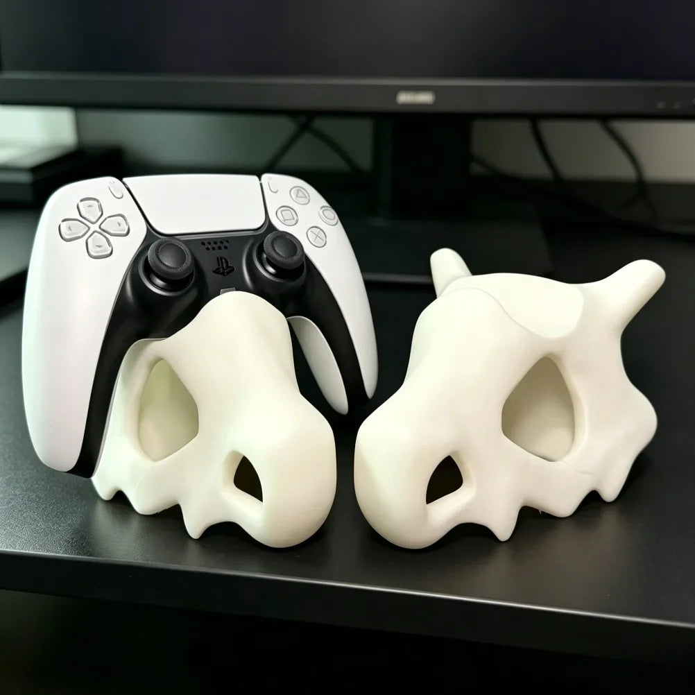3D Printed Cubone Skull Controller Stand Cute Anime Game Holder Stable Display Dock For PS5 DualSense Gaming Room Decor Gamer