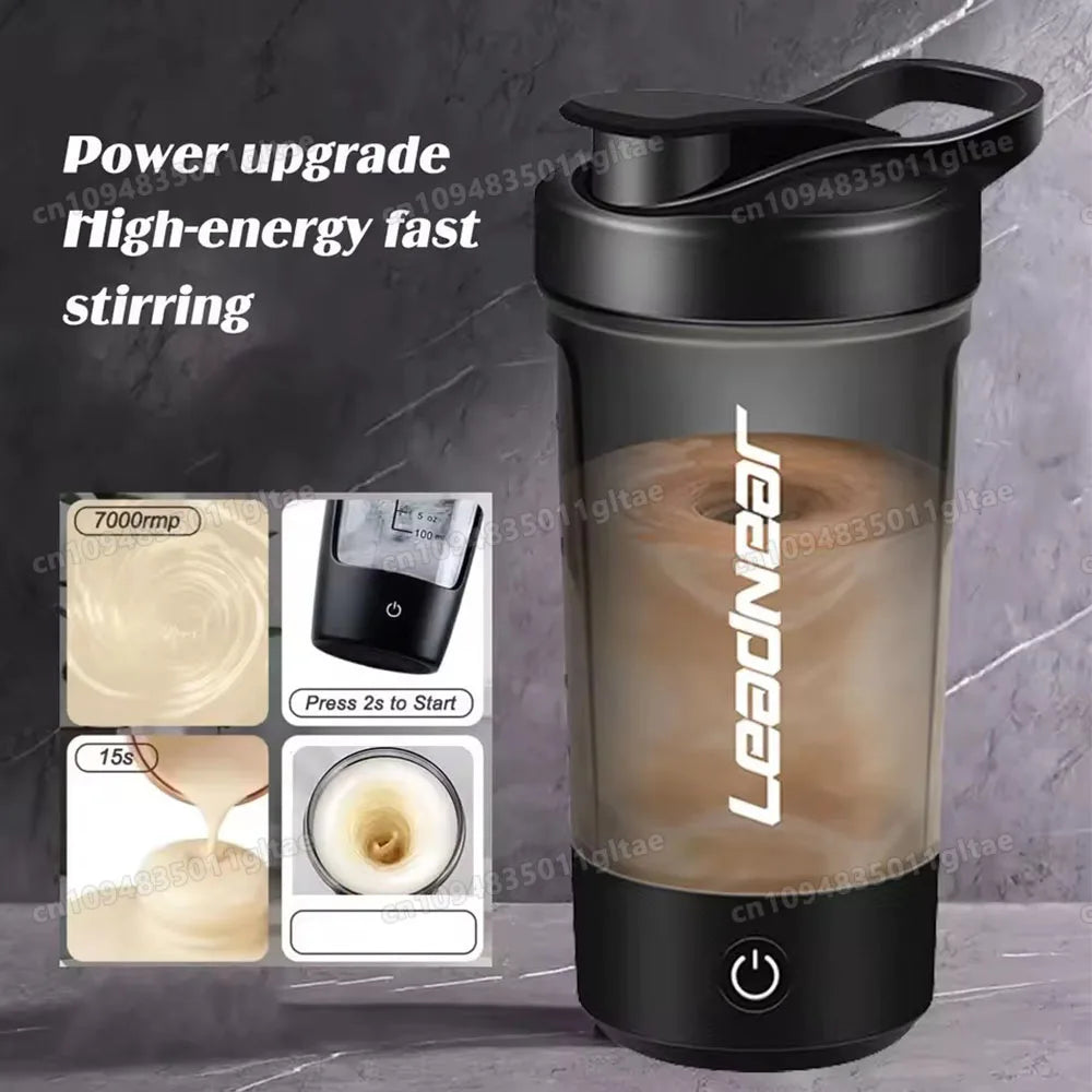 650ml Electric Shaker Bottle Portable Whey Protein Shaker Automatic Stirring Blender Multipurpose Juice Mixer Cups Fitness Work
