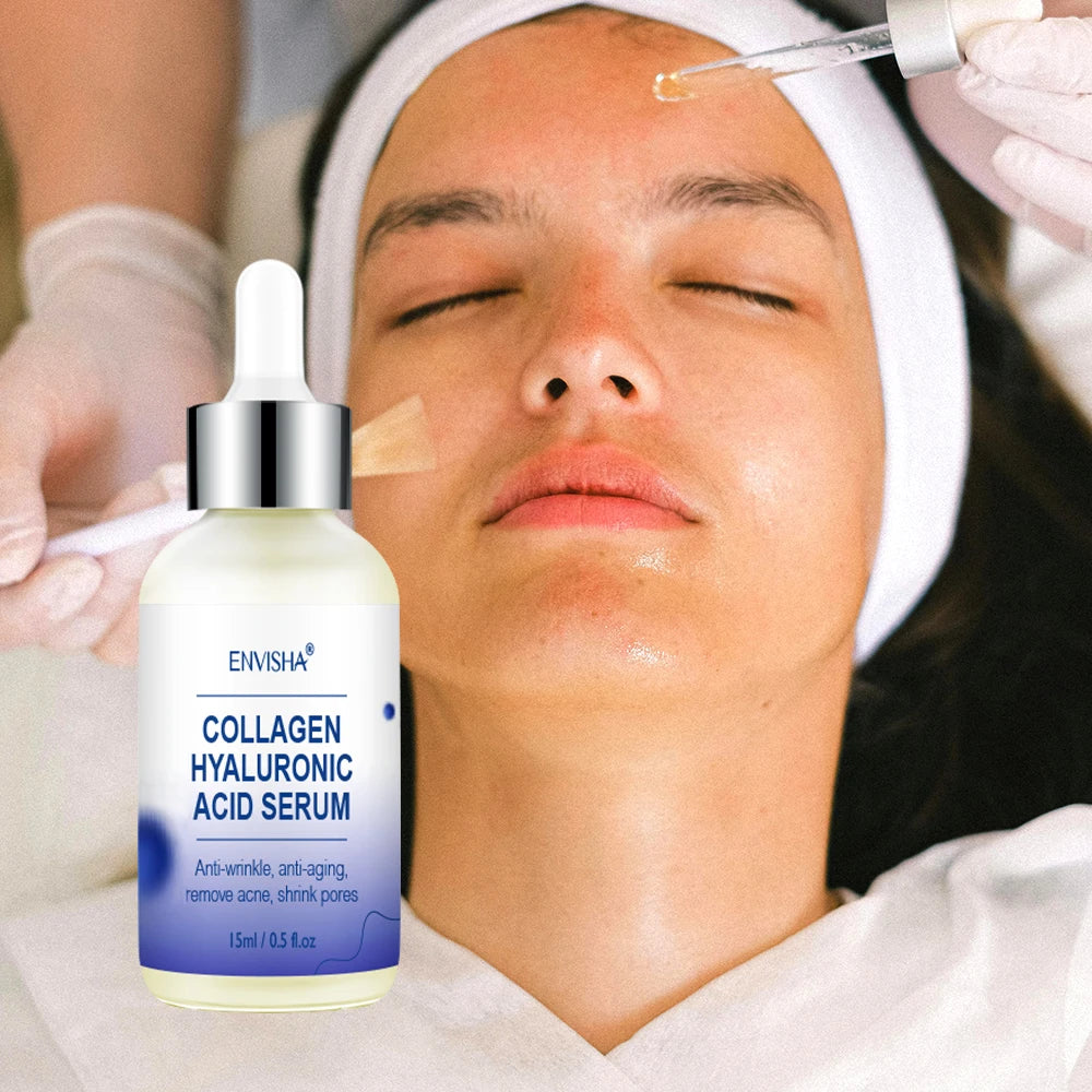 ENVISHA Face Skin Care Collagen Hyaluronic Acid Serum Retinol Vitamin Anti-Aging Wrinkle Moisturizing Whitening Shrink Pores