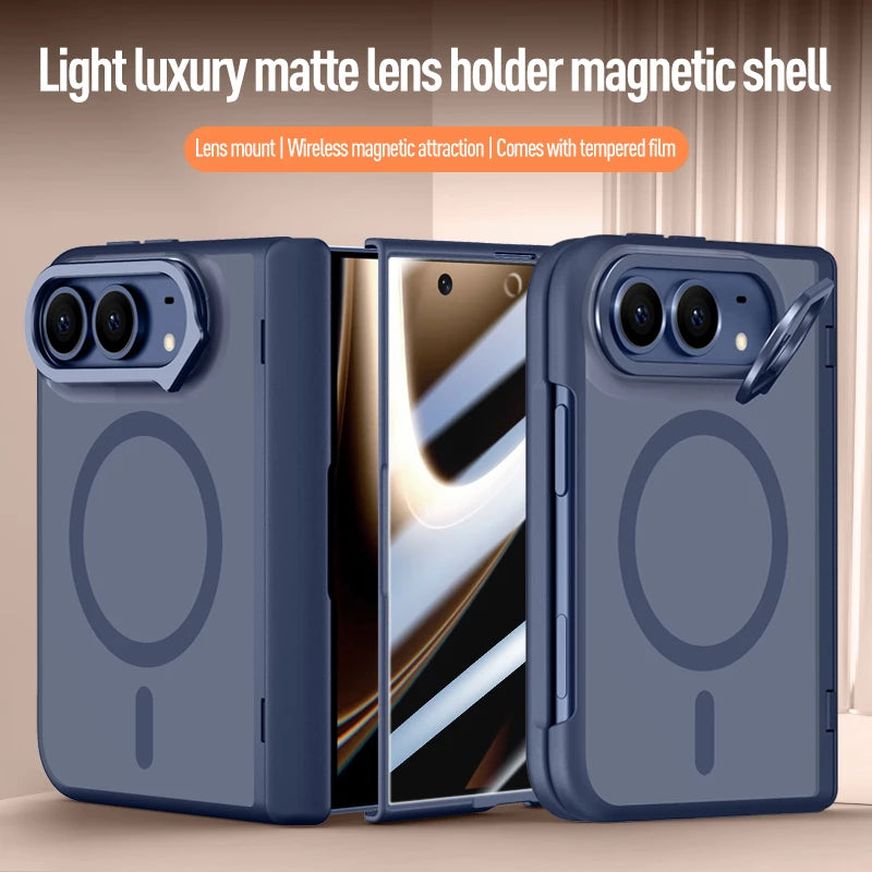Magnetic Anti-Drop Phone Case For iPhone Duo Matte Finish Skin-Like Feel Compatible for Apple Foldable Screen