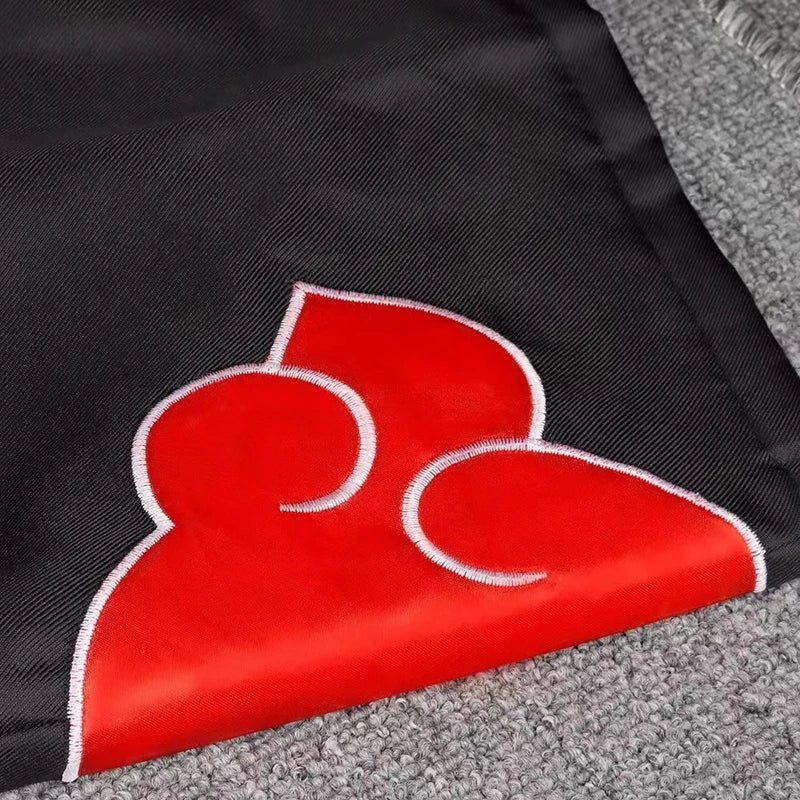 Bilibili Anime Akatsuki Deidara Cosplay Ninja Costume Uchiha Itachi Red Cloud Cloak Robe Cloak Headband Props Halloween Clothes