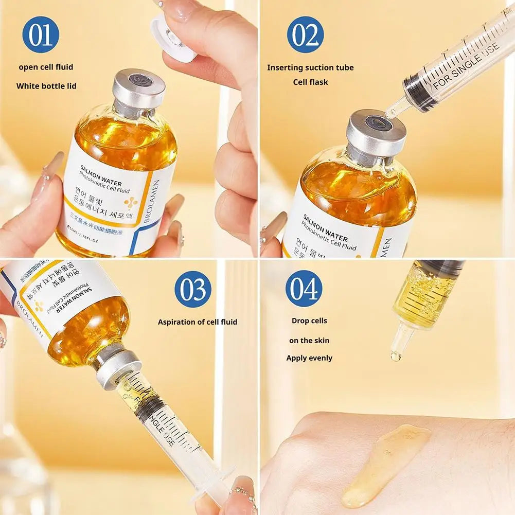 PDRN Salmon Dna Ampoule Rejuvenation Essence Nourishing Repair Smooth Shrink Pore Moisturizing Lotion Skin Hydration Fiming