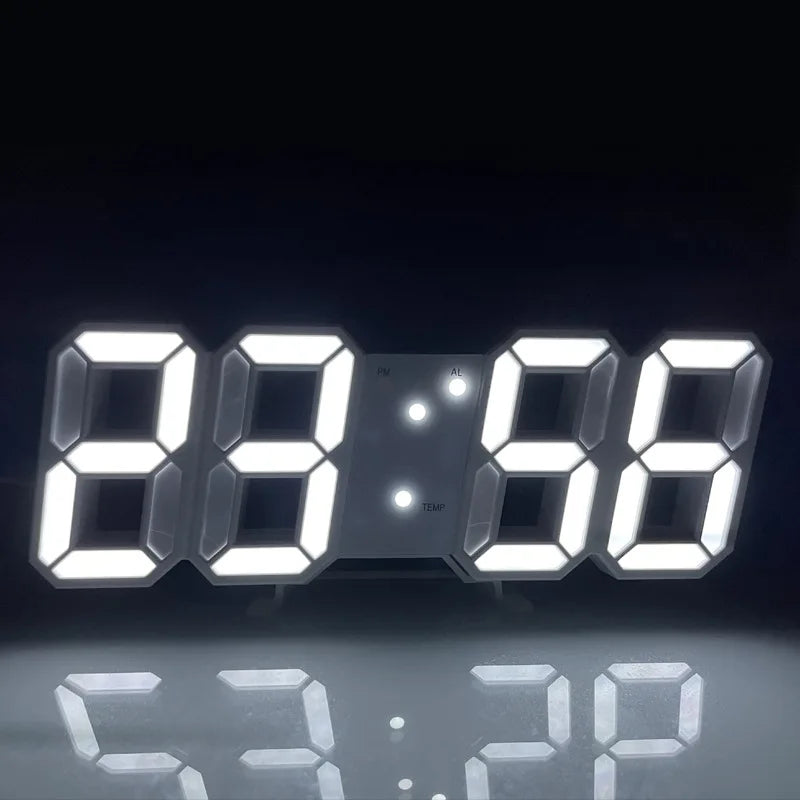 3D LED Digital Wall Clock – USB Powered
