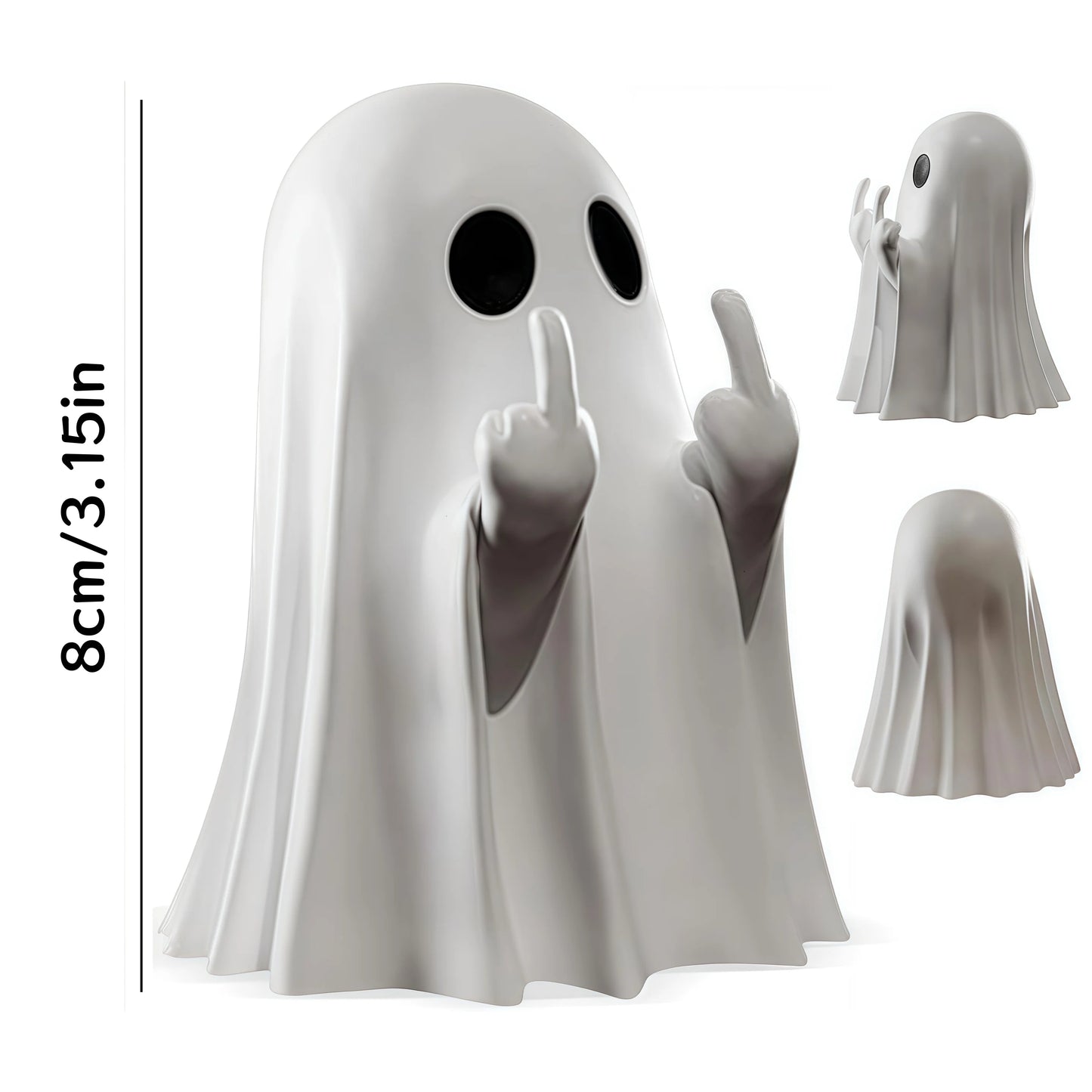 Middle Finger Ghost Statue – Halloween Decor