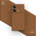 Liquid Silicone Cover for Xiaomi Redmi Note13 Note 13R 13 R Pro Plus 13RPro 5G Square Soft Original Mobile Phone Accessorie Case