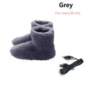 Gift Comfortable Washable USB Charging Electric Heated Shoes Warm Foot Winter Warming Slipper Foot Warmer Shoes
