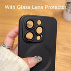 For Magsafe Magnetic Wireless Charge Case For iPhone 17 16 15 14 13 12 11 Pro Max Plus Air Silicone Glass Lens Protection Cover