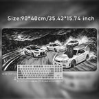 Black And White Drift Cars Mouse Pad Gamer XL HD Home Large New Mousepad XXL keyboard pad Carpet Gaming laptop Desktop Mouse Pad