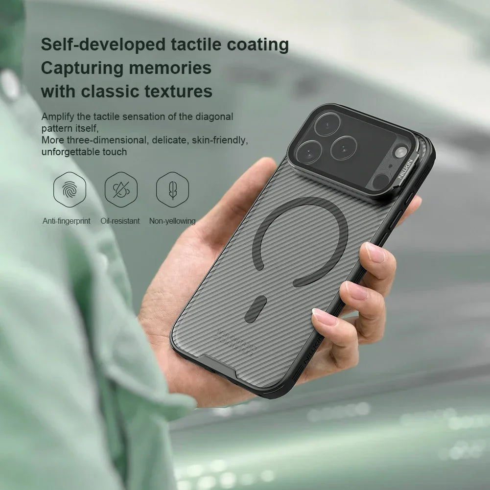 Nillkin for iPhone 18 Pro Max / 17 Pro Max Magnetic Case CamShield Prop Camera Cover Stand Hard PC Protection Back Cover Case