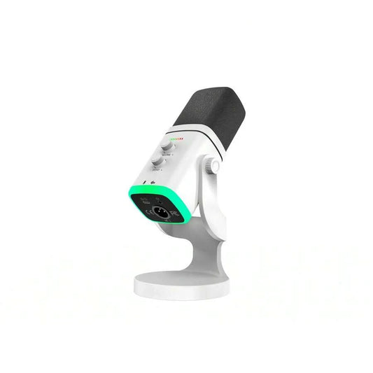 YU8 USB/XLR Dynamic Microphone with RGB Control/Headphone Jack/Mute MIC for PC Gaming Recording Streaming
