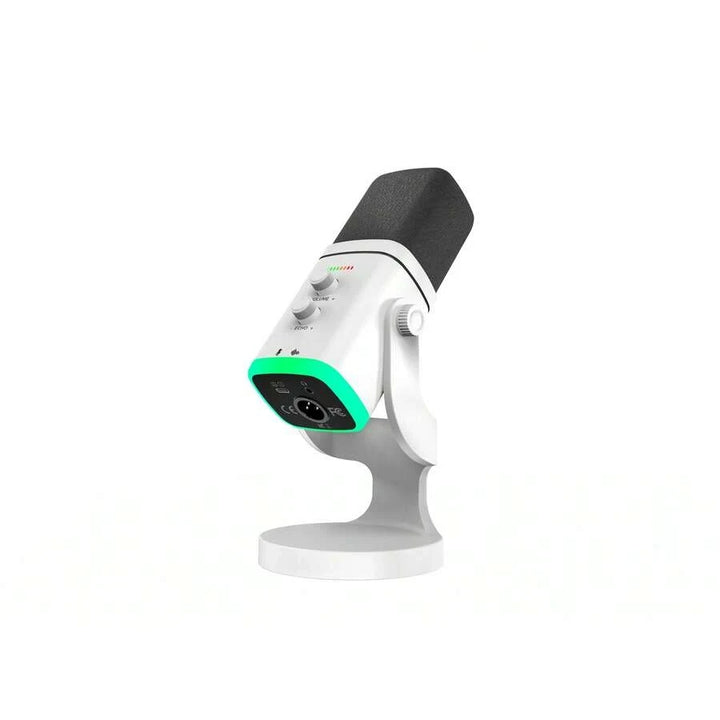YU8 USB/XLR Dynamic Microphone with RGB Control/Headphone Jack/Mute MIC for PC Gaming Recording Streaming
