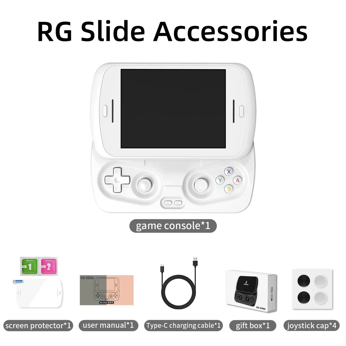 Anbernic RG Slide Retro Handheld Game Console 4.7-inch LTPS In-Cell Screen Capacitive Joystick Android 13 AI Assistant 5G WiFi Bluetooth 5.0 T820 Gaming Player With 5000 mAh Battery