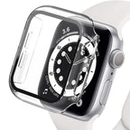 Tempered Glass+cover For Apple Watch Case Accessories 45mm 41mm 44mm 40mm 42mm Screen Protector Apple watch serie 9 4 5 6 SE 7 8