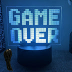 NEON GAMER 3D Lamp LED Night Light Gaming Setup RGB Children's Lamps Gamer Room Decoration Bedroom Table Lamp Personalized Gifts