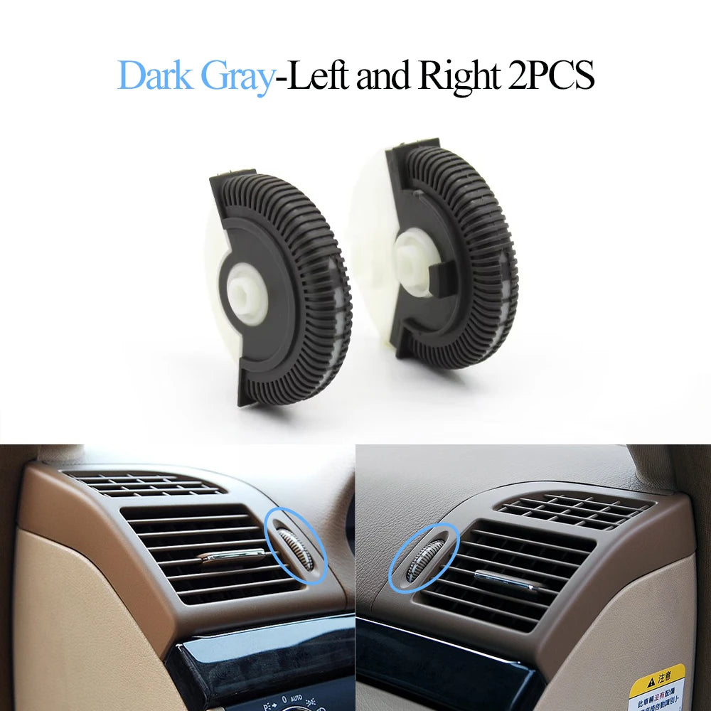 2/3PCS Set Car Front Air Conditioning AC Vent Rolling Wheel For Mercedes BENZ E Class W211 E200 E300 E230 E260 E280 2003-2008