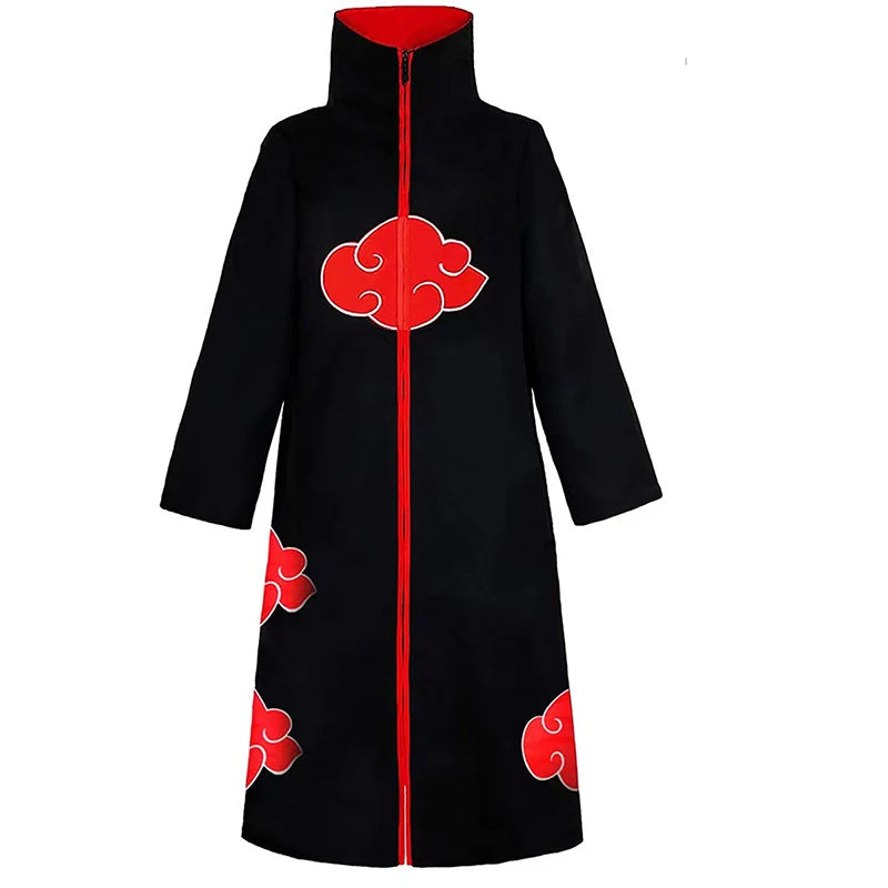 Bilibili Anime Akatsuki Deidara Cosplay Ninja Costume Uchiha Itachi Red Cloud Cloak Robe Cloak Headband Props Halloween Clothes