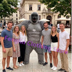 Cartoon Doll Costume 2.6-meter Inflatable Gorilla Mascot Costume Cartoon Doll King Kong Plush Party Advertisement and Role Playi
