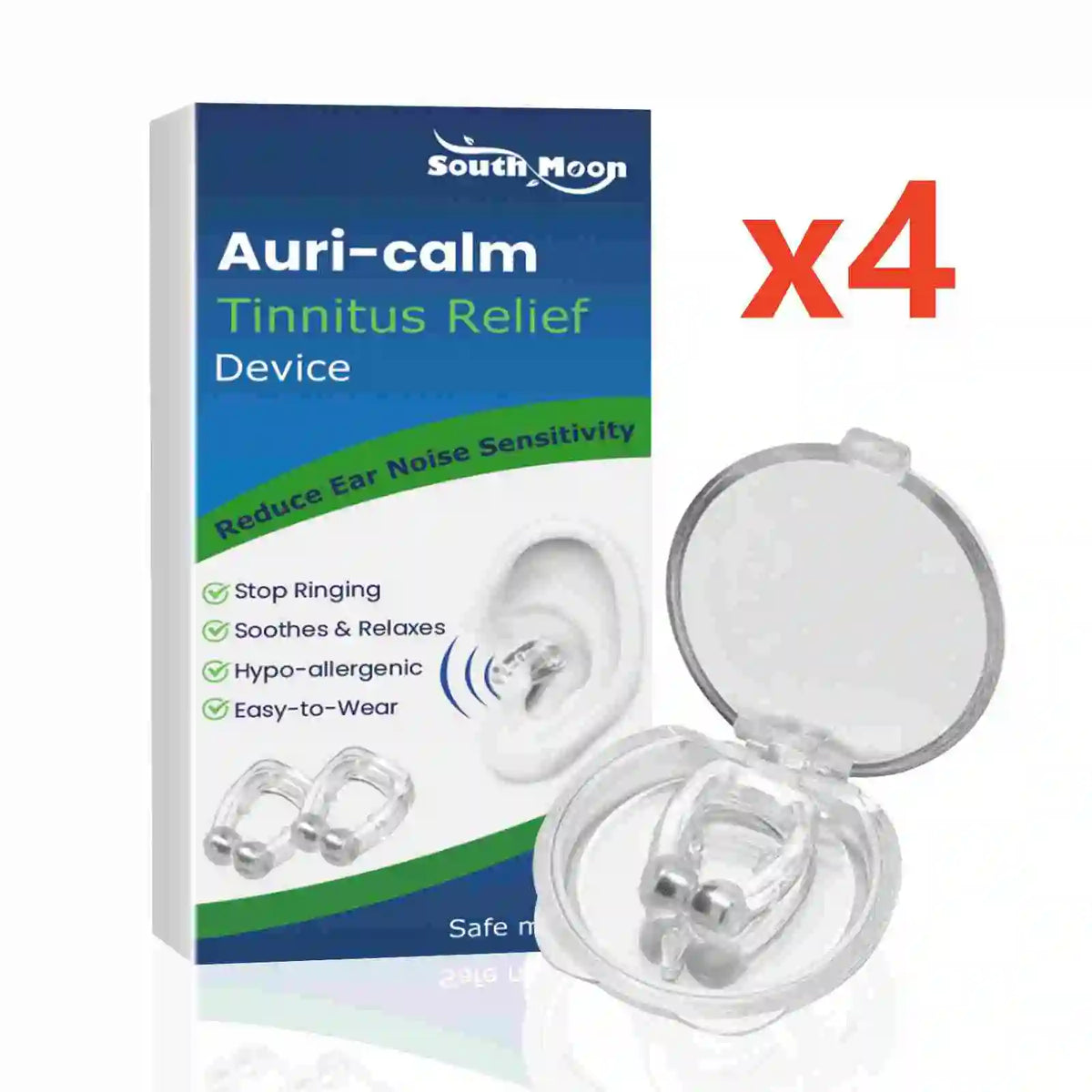 Tinnitus Relief Ear Clip Treat Ringing Relieve Pain Dizziness Otitis Improve Hearing Calming Ear Set Pressure Portable Ear Tools
