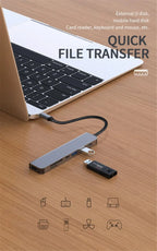 NEW USB C Hub 8In1 7In1 Type C Docking Station with USB3.0/2.0 HDMI SD/TF Card Reader PD Fast Charge for MacBook Notebook Laptop