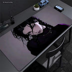 Anime Girl Purple Cute Mouse Pad XXL Laptop Gamer Cabinet Keyboard Rug Computer Kawaii Desk Mat Non-slip Large Mousepad 90x40cm