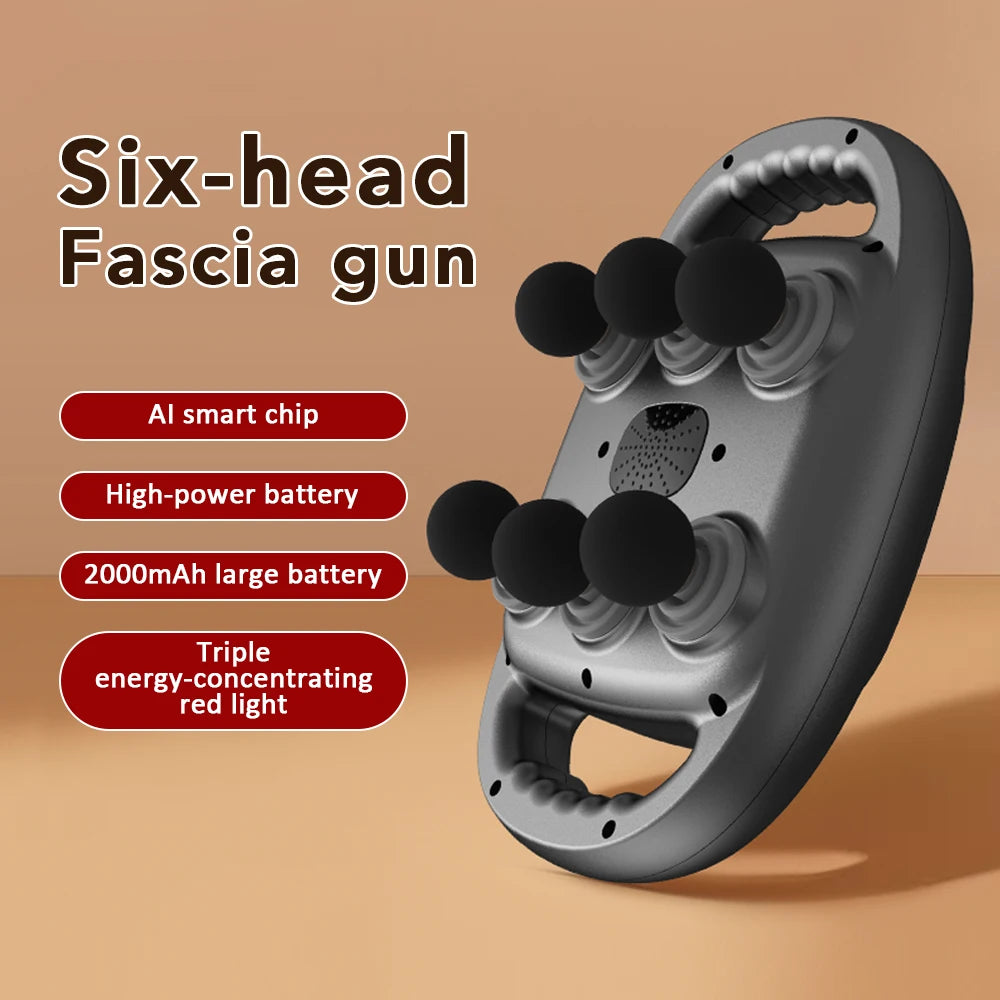 Six Head Deep Tissue Massage Gun High Frequency Vibration Muscle Relaxer