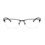 Semi-Rimless Steampunk Shortsighted Prescription Glasses Women Men Anti Blue Rays Computer Myopia Spectacles 0 -0.5 -0.75 To -6