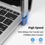 USB4.0 40Gbps OTG Type C 90 Degree Adapter 100W 5A USB C to Type C Fast Charging Converter USB C Data Adapter For Macbook 8K60HZ