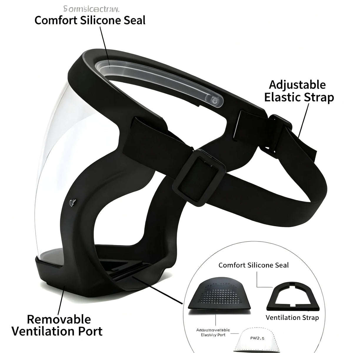 Anti-Fog Protective Mask Dust & Splash Resistant for Sports Cycling Work Grinding Weeding/Mowing And More