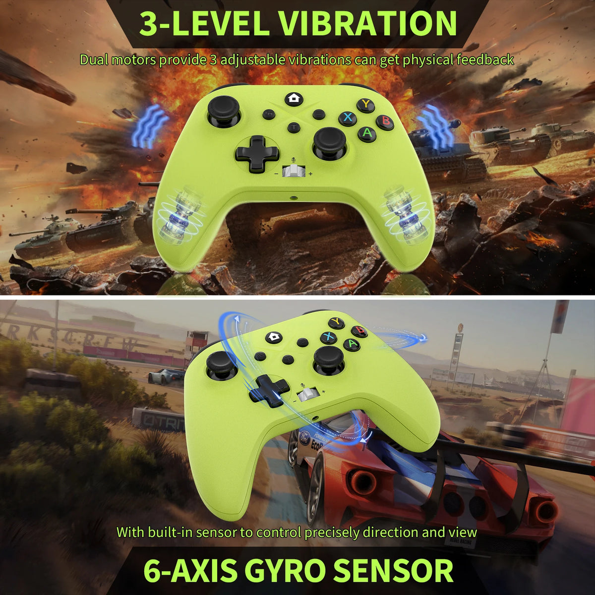 Controller For Xbox One/S/X/Series S/X PC Console Gaming Joystick 2.4G Wireless Gamepad 6-Axis Dual Vibration Hall Effect Rocker